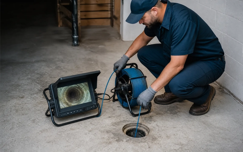 CCTV camera inspection footage